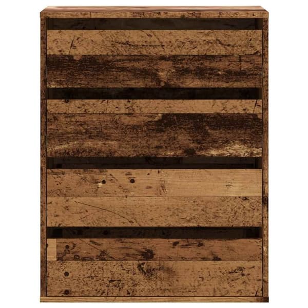 vidaXL kommode til hjørne 60x41x76 cm konstrueret træ antikt træ