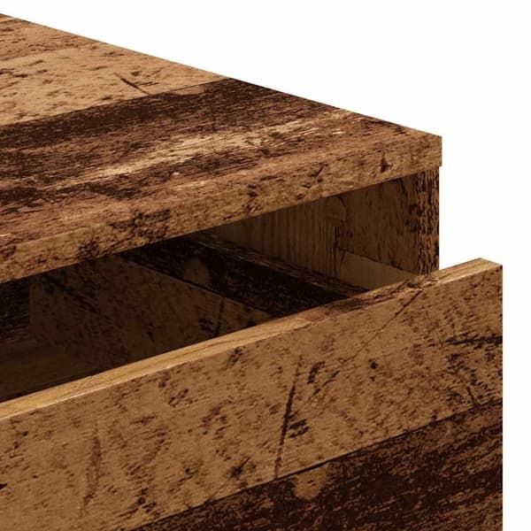 vidaXL kommode til hjørne 60x41x76 cm konstrueret træ antikt træ