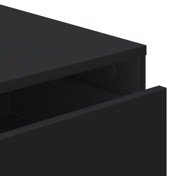vidaXL kommode til hjørne 80x41x58 cm konstrueret træ sort