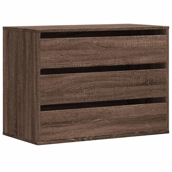 vidaXL kommode til hjørne 80x41x58cm konstrueret træ brun egetræsfarve