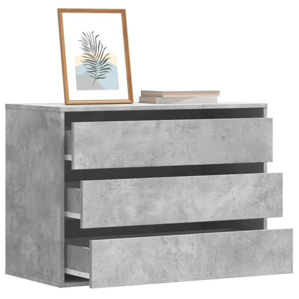 vidaXL kommode til hjørne 80x41x58 cm konstrueret træ betongrå