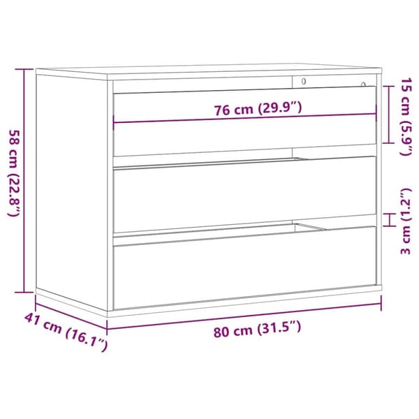 vidaXL kommode til hjørne 80x41x58 cm konstrueret træ hvid