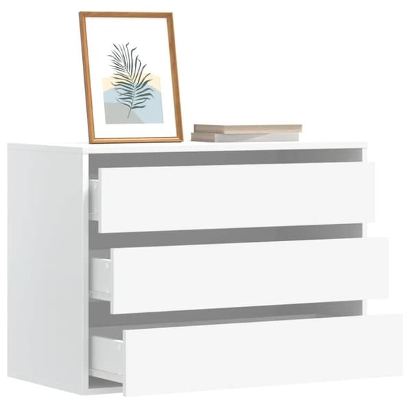 vidaXL kommode til hjørne 80x41x58 cm konstrueret træ hvid