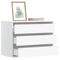 Miniatyrbillede 2 af 11: vidaXL kommode til hjørne 80x41x58 cm konstrueret træ hvid