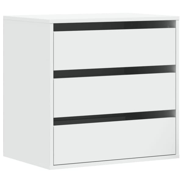 vidaXL kommode til hjørne 60x41x58 cm konstrueret træ hvid