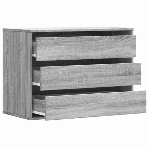 vidaXL kommode til hjørne 80x41x58 cm konstrueret træ grå sonoma-eg