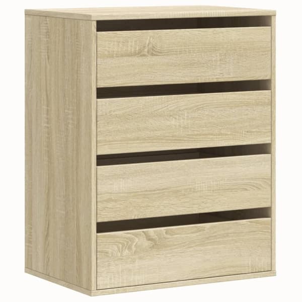 vidaXL kommode til hjørne 60x41x76 cm konstrueret træ sonoma-eg