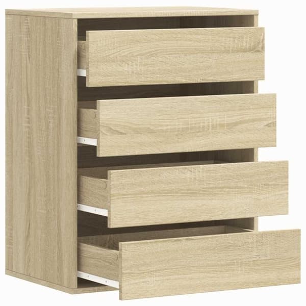 vidaXL kommode til hjørne 60x41x76 cm konstrueret træ sonoma-eg