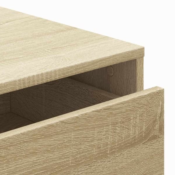 vidaXL kommode til hjørne 60x41x76 cm konstrueret træ sonoma-eg