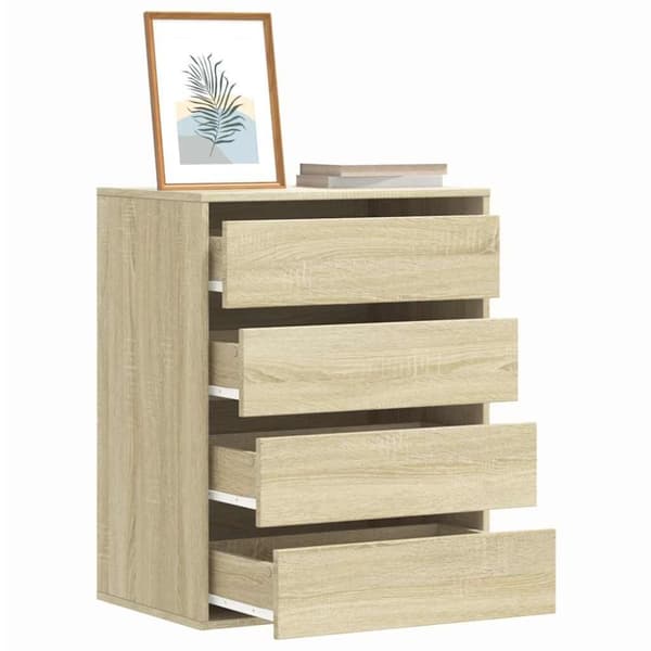 vidaXL kommode til hjørne 60x41x76 cm konstrueret træ sonoma-eg