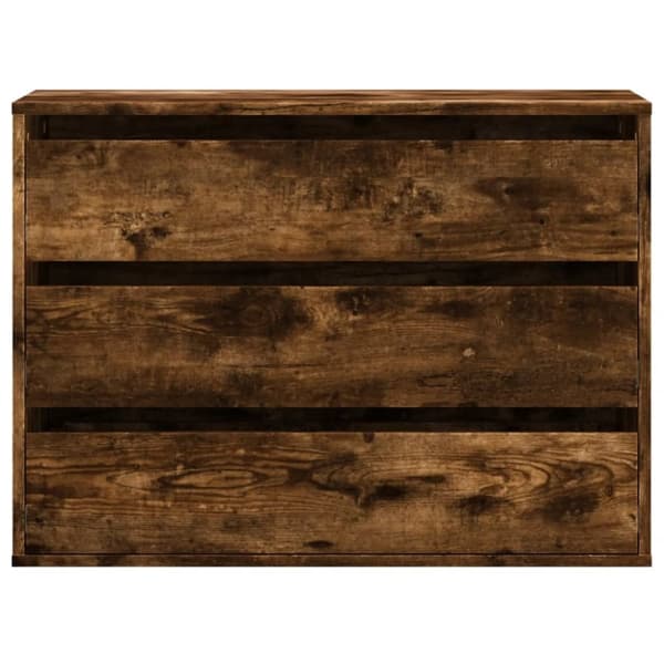vidaXL kommode til hjørne 80x41x58 cm konstrueret træ røget egetræ