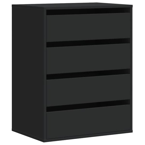 vidaXL kommode til hjørne 60x41x76 cm konstrueret træ sort