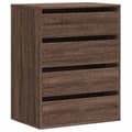 Miniatyrbilde 3 av 11: vidaXL Kommode brun eik 60x41x76 cm konstruert tre