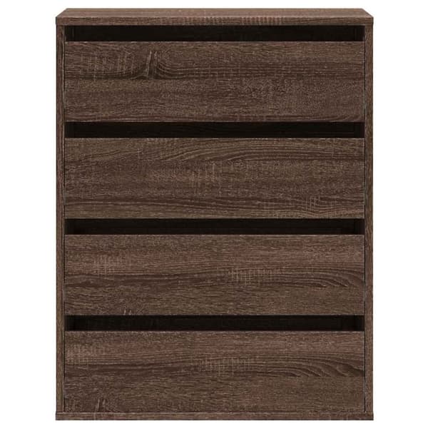 vidaXL Kommode brun eik 60x41x76 cm konstruert tre