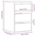 Miniatyrbilde 11 av 11: vidaXL Kommode betonggrå 40x41x58 cm konstruert tre