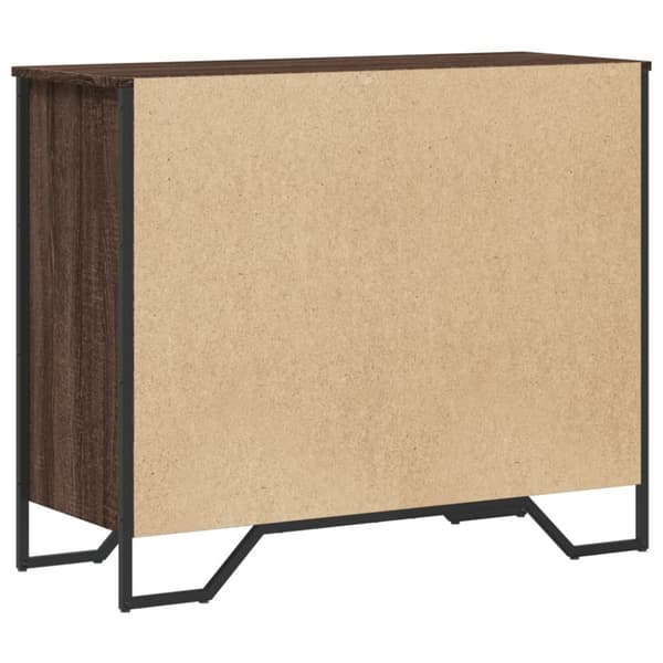 vidaXL Kommode brun eik 91x35,5x74,5 cm konstruert tre