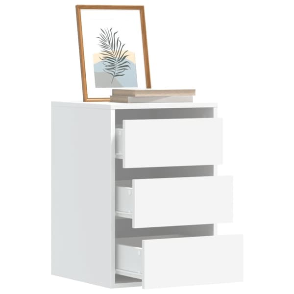 vidaXL kommode til hjørne 40x41x58 cm konstrueret træ hvid