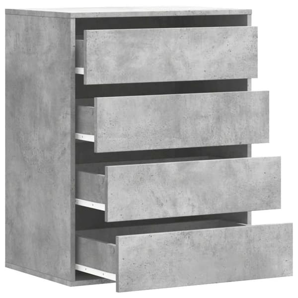 vidaXL kommode til hjørne 60x41x76 cm konstrueret træ betongrå
