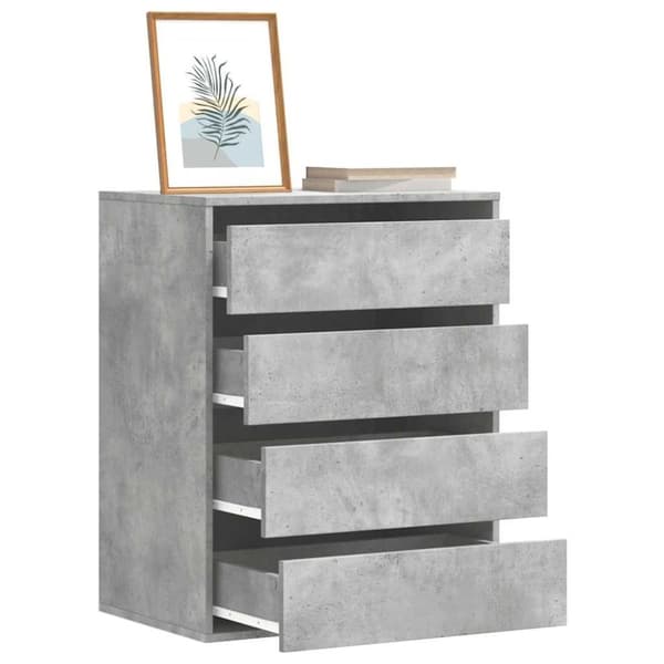vidaXL kommode til hjørne 60x41x76 cm konstrueret træ betongrå