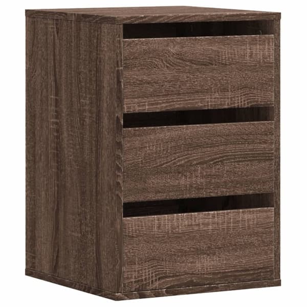 vidaXL kommode til hjørne 40x41x58cm konstrueret træ brun egetræsfarve