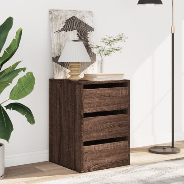 vidaXL kommode til hjørne 40x41x58cm konstrueret træ brun egetræsfarve
