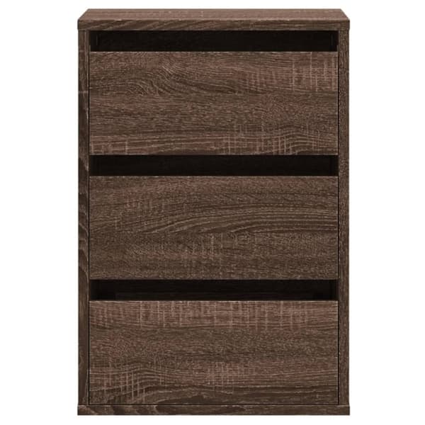 vidaXL kommode til hjørne 40x41x58cm konstrueret træ brun egetræsfarve