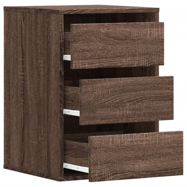 vidaXL kommode til hjørne 40x41x58cm konstrueret træ brun egetræsfarve
