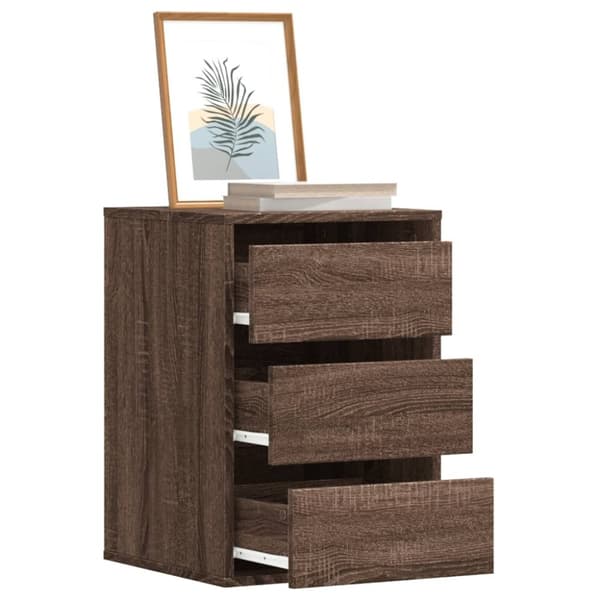 vidaXL kommode til hjørne 40x41x58cm konstrueret træ brun egetræsfarve