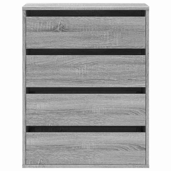 vidaXL kommode til hjørne 60x41x76 cm konstrueret træ grå sonoma-eg