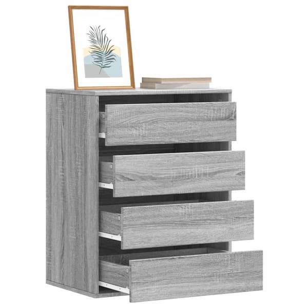 vidaXL kommode til hjørne 60x41x76 cm konstrueret træ grå sonoma-eg