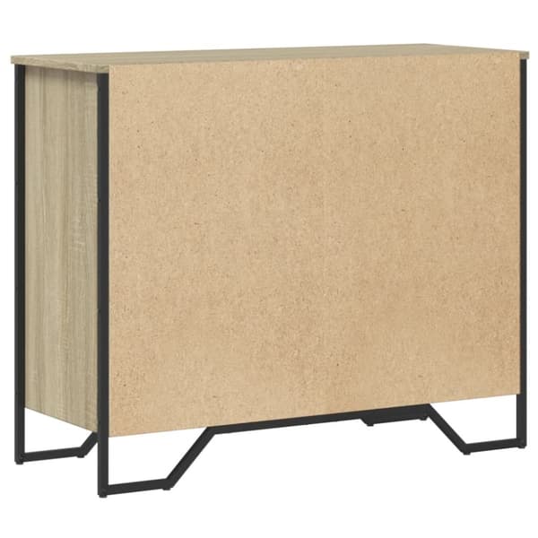 vidaXL kommode 91x35,5x74,5 cm konstrueret træ sonoma-eg