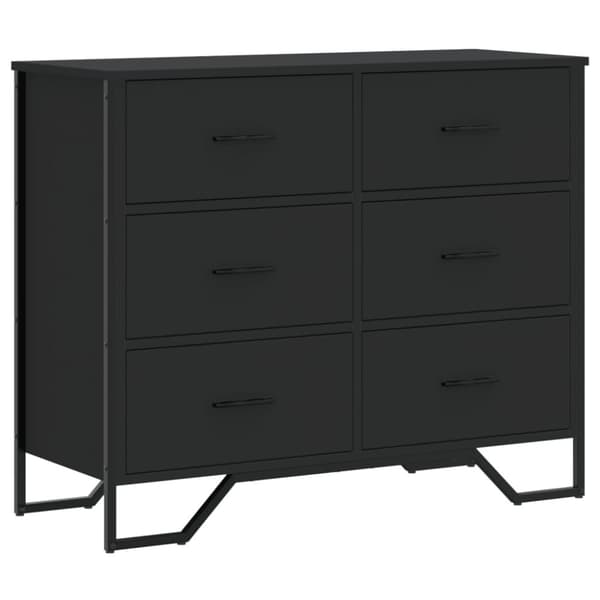 vidaXL kommode 91x35,5x74,5 cm konstrueret træ sort