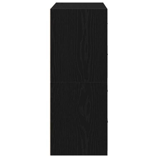 vidaXL Skåp med 2 lådor 2 st svart ek 60x31x40 cm konstruerat trä