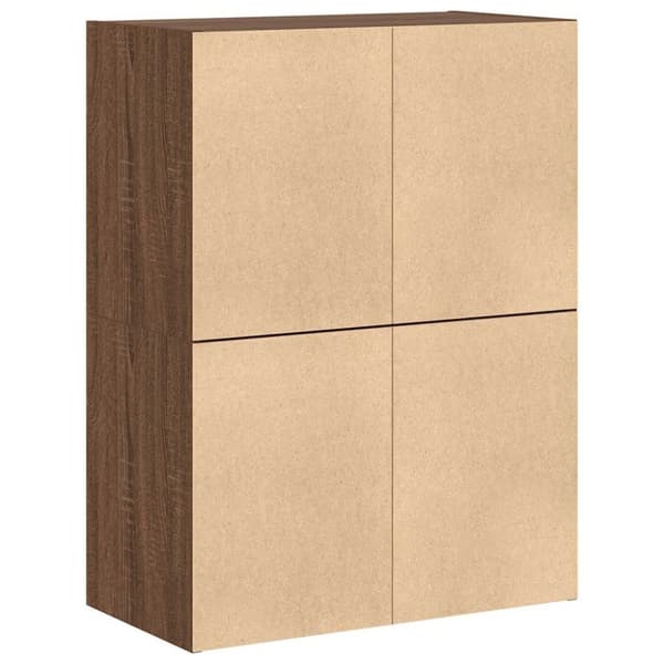 vidaXL Skap med 2 skuffer 2 stk brun eik 60x31x40 cm konstruert tre