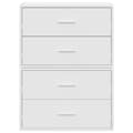 Miniatyrbilde 5 av 11: vidaXL Skap med 2 skuffer 2 stk hvit 60x31x40 cm konstruert tre