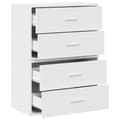 Miniatyrbilde 6 av 11: vidaXL Skap med 2 skuffer 2 stk hvit 60x31x40 cm konstruert tre