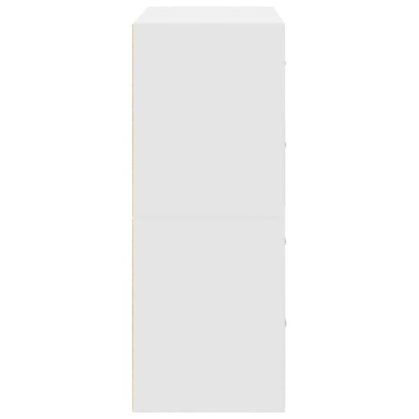 vidaXL Skap med 2 skuffer 2 stk hvit 60x31x40 cm konstruert tre