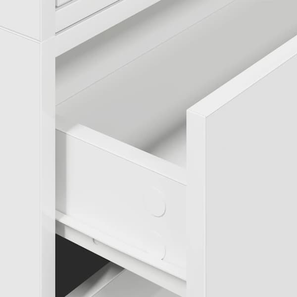 vidaXL Skap med 2 skuffer 2 stk hvit 60x31x40 cm konstruert tre