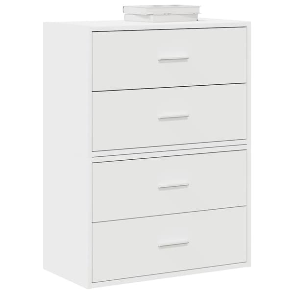 vidaXL Skap med 2 skuffer 2 stk hvit 60x31x40 cm konstruert tre