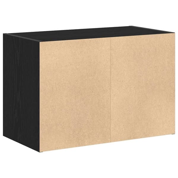 vidaXL Skåp med 2 lådor svart ek 60x31x40 cm konstruerat trä