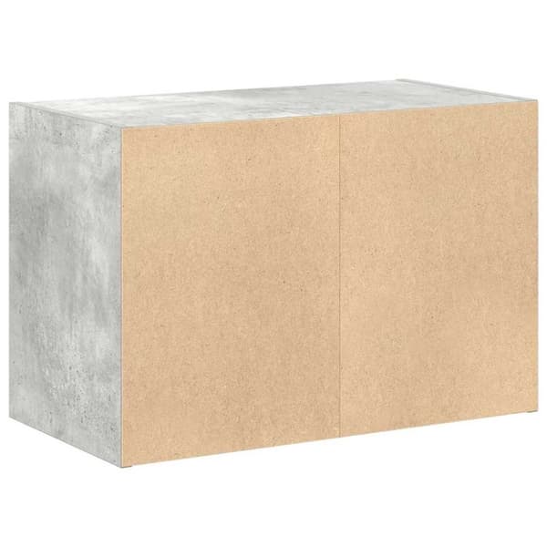 vidaXL Skåp med 2 lådor betonggrå 60x31x40 cm konstruerat trä