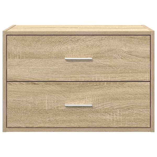 vidaXL Skåp med 2 lådor sonoma-ek 60x31x40 cm konstruerat trä
