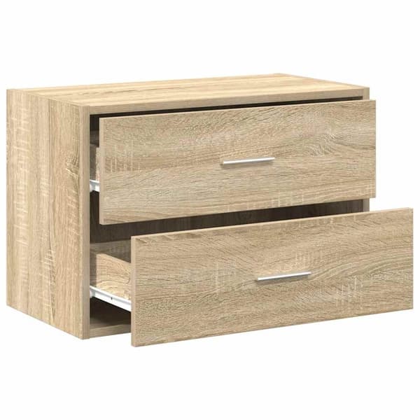 vidaXL Skåp med 2 lådor sonoma-ek 60x31x40 cm konstruerat trä