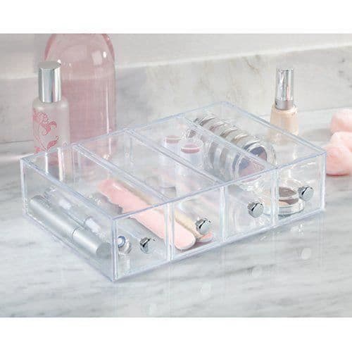 InterDesign 36560EU Clarity 4-lådor Tower Organizer Transparent 7 x 18 x 25,5 cmâ € ¦