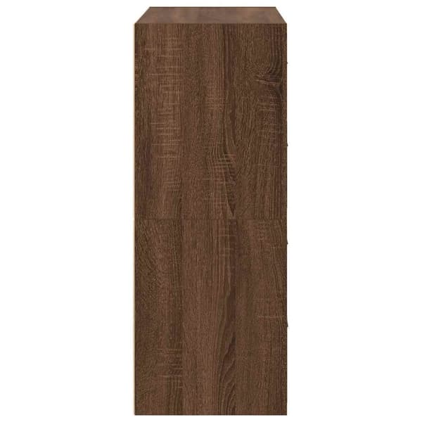 vidaXL skabe med 2 skuffer 2 stk. 60x31x40 cm brun egetræsfarve