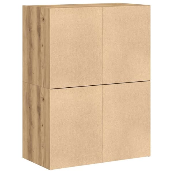 vidaXL skabe med 2 skuffer 2 stk. 60x31x40 cm egetræsfarvet