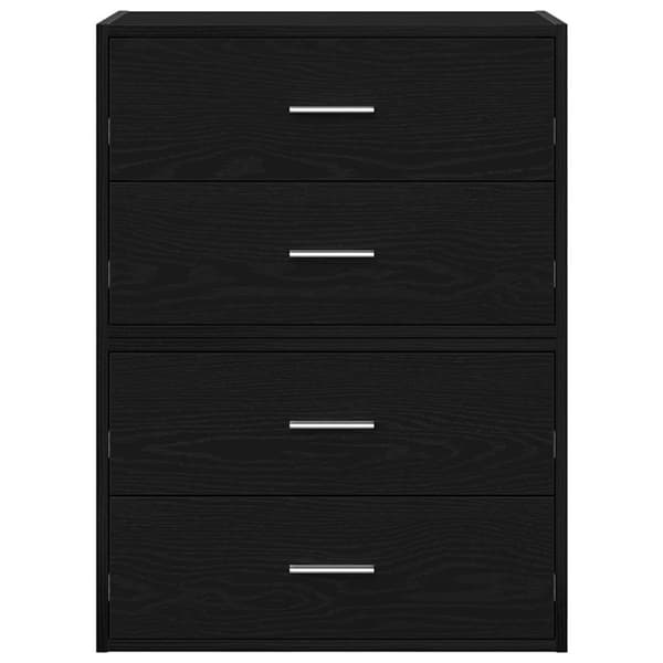 vidaXL skabe med 2 skuffer 2 stk. 60x31x40 cm konstrueret træ sort-eg