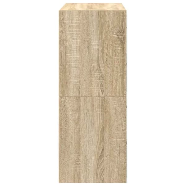 vidaXL skabe med 2 skuffer 2 stk. 60x31x40cm konstrueret træ sonoma-eg