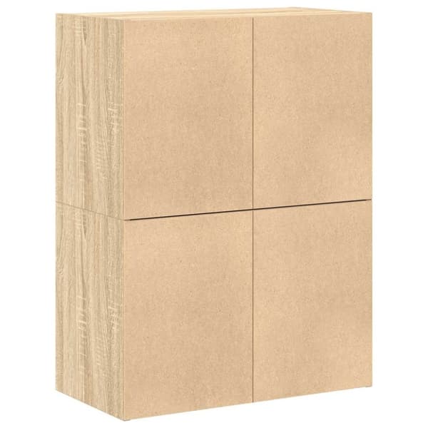 vidaXL skabe med 2 skuffer 2 stk. 60x31x40cm konstrueret træ sonoma-eg