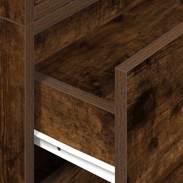 vidaXL Kaapit 2 laatikkoa 2 kpl savutammi 60x31x40 cm teknillinen puu